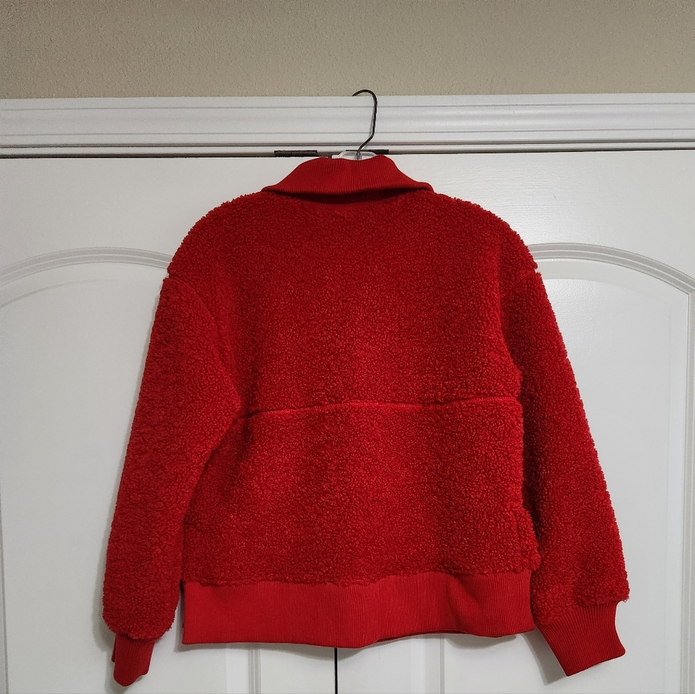 Cozy JoyLab Red 3/4 Sherpa Pullover Top (Sz S) - Picture 2 of 8